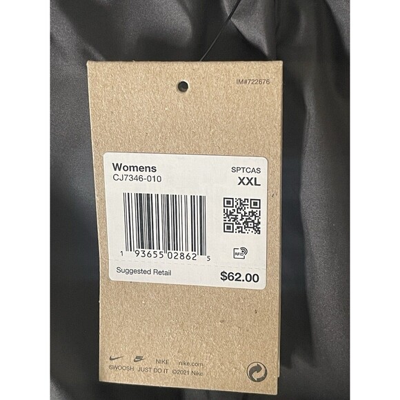 Nike Womens Black Mid Rise Elastic Waist Athletic Training Pants Size XXL NWT - Picture 5 of 12